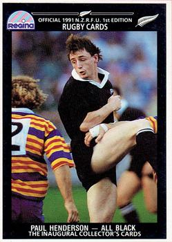 1991 Regina NZRFU 1st Edition #12 Paul Henderson Front